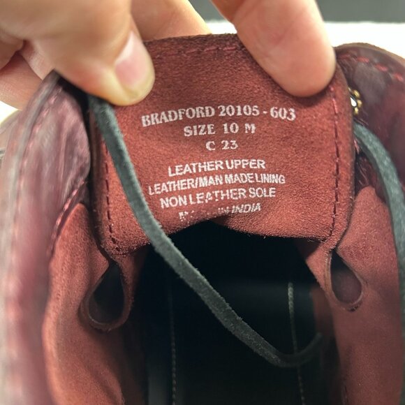 Milwaukee Moc Toe Boots Mens 10 Bradford Oxblood Leather Wedge Workwear Classic - Picture 7 of 13